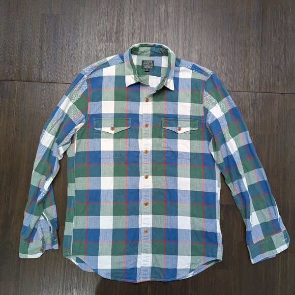 J. Crew Other - J. Crew | Men's Medium Tweed Plaid Shirt with Double Pockets